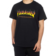 Camiseta Manga Corta Thrasher BBQ Negra